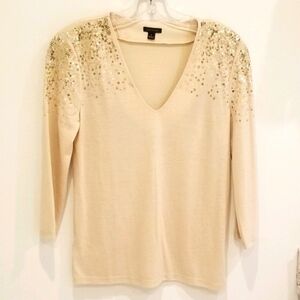 Ann Taylor sequin v-neck top